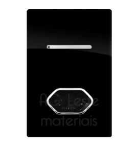 Conjunto Interruptor Simples + Tomada 10a 4x2 - Novara Preto Brilhante Cromado